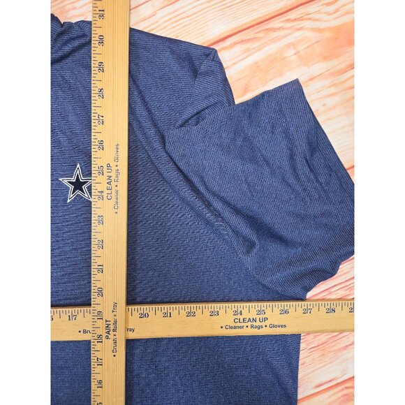 Dallas Cowboys Authentic 2XL Blue Polo Shirt Mens Collared Short Sleeve Polyeste - Picture 6 of 6